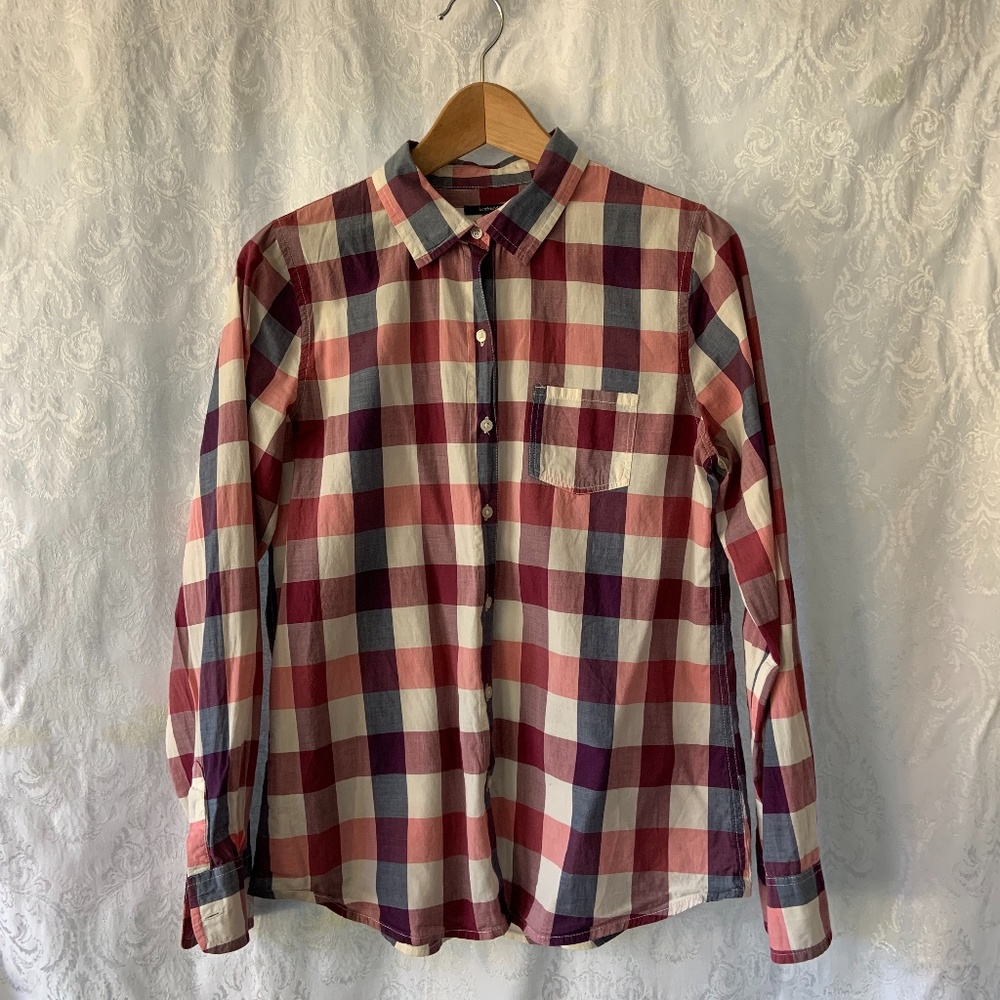 Gap Plaid Women's Boyfriend Fit Shirt Size M
